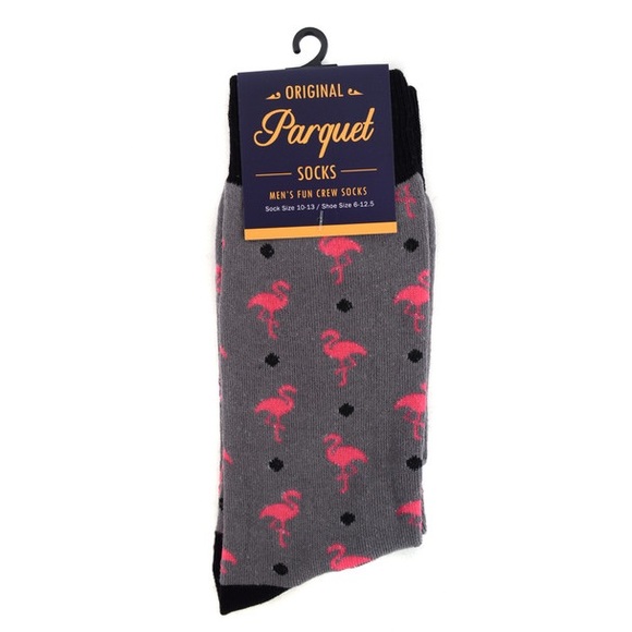 Crew Socks -Flamingo -GR/PK- NWT - Picture 2 of 5